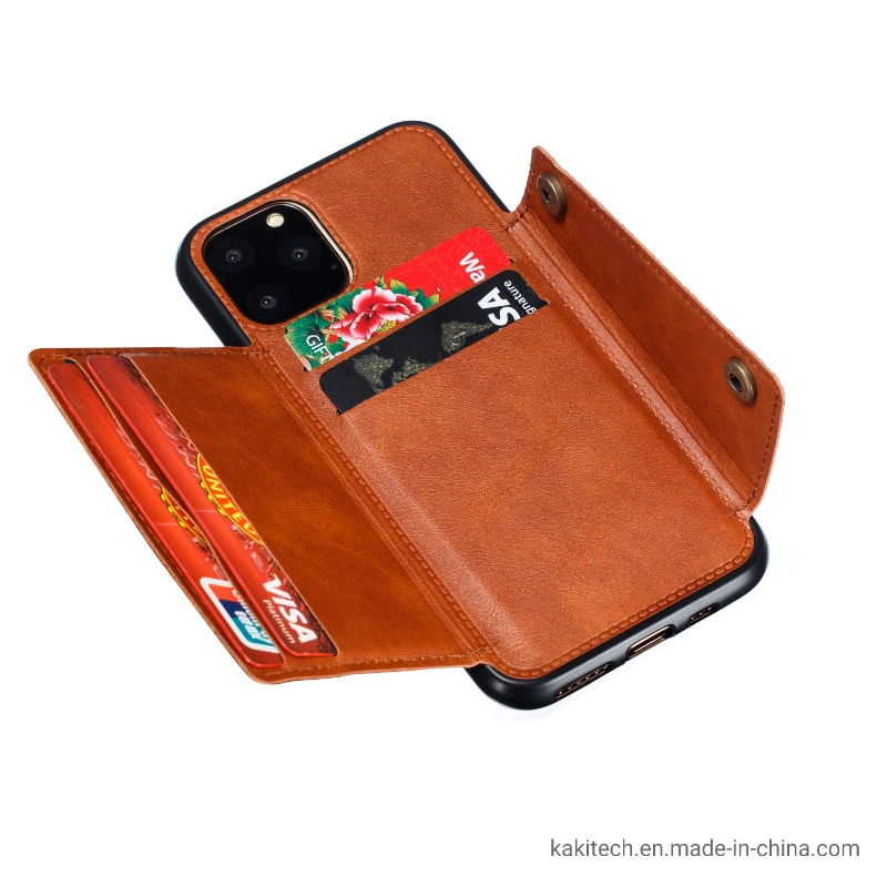 2 In1 Wallet Leather Cell Phone Back Case for iPhone 12 and for iPhone 12 PRO