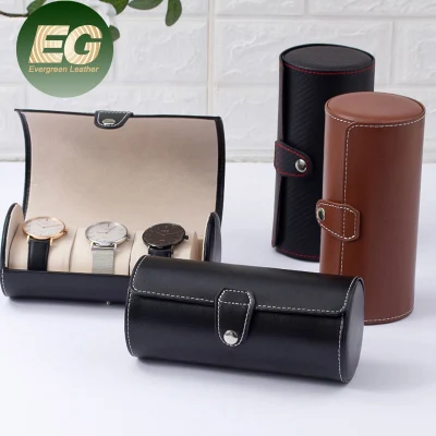 Ea245 Pouch Storage Box Customizable Organizer Roll Luxury Jewelry Waterproof Carry Leather Display Custom Logo Apple Travel Watch Case